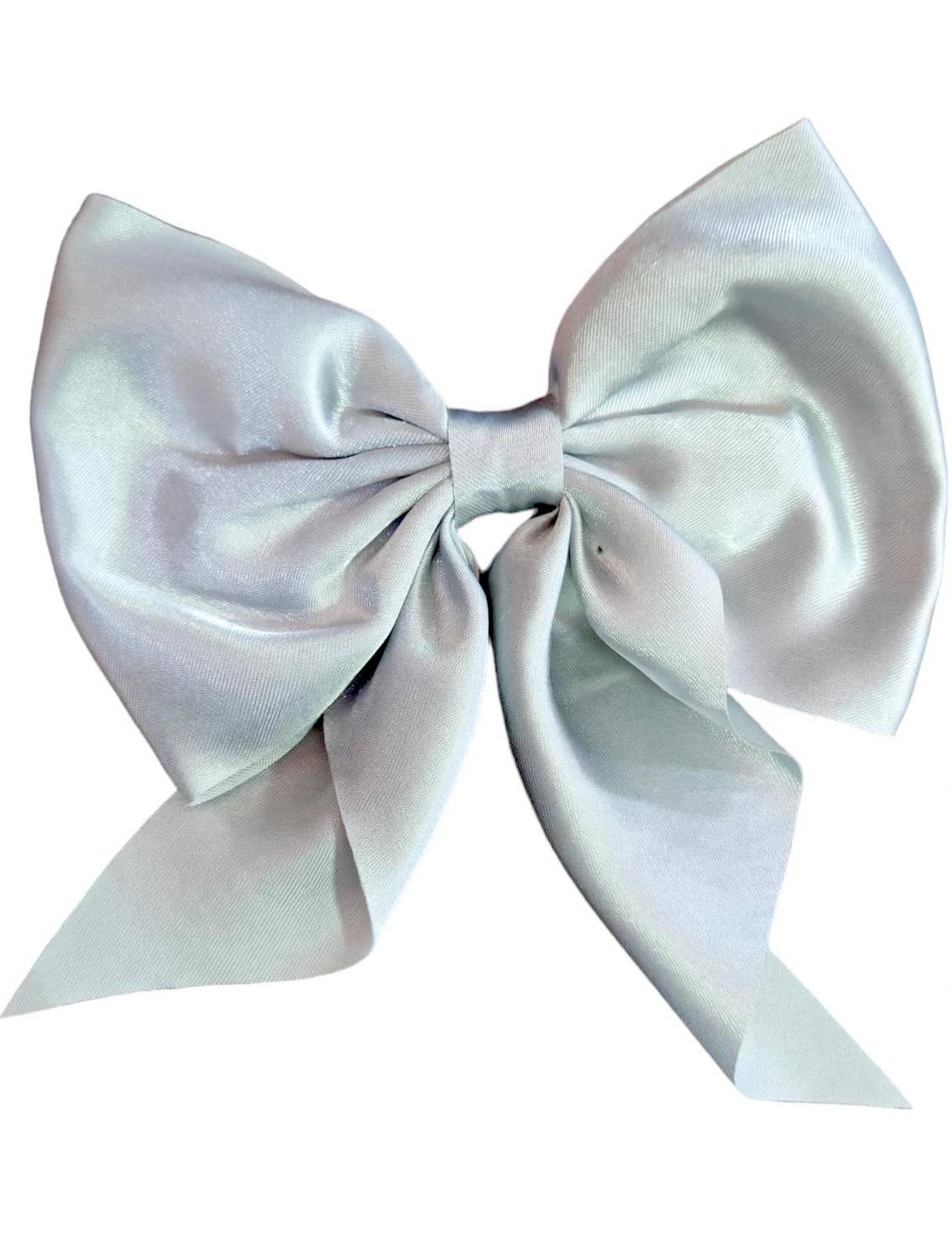 Auracrafters Silky Satin Layered Hair Bows 6.8 Inch Barrette Hair Clip Long Back Ribbon Bows Hair Band