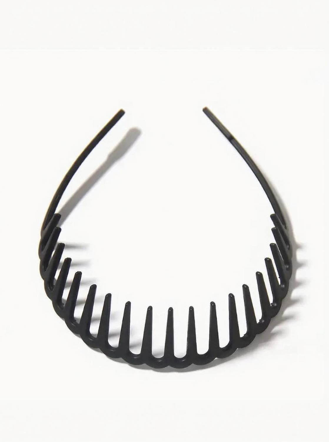 Seeotwo 2-Pack Shark Tooth Resin Hairband Black