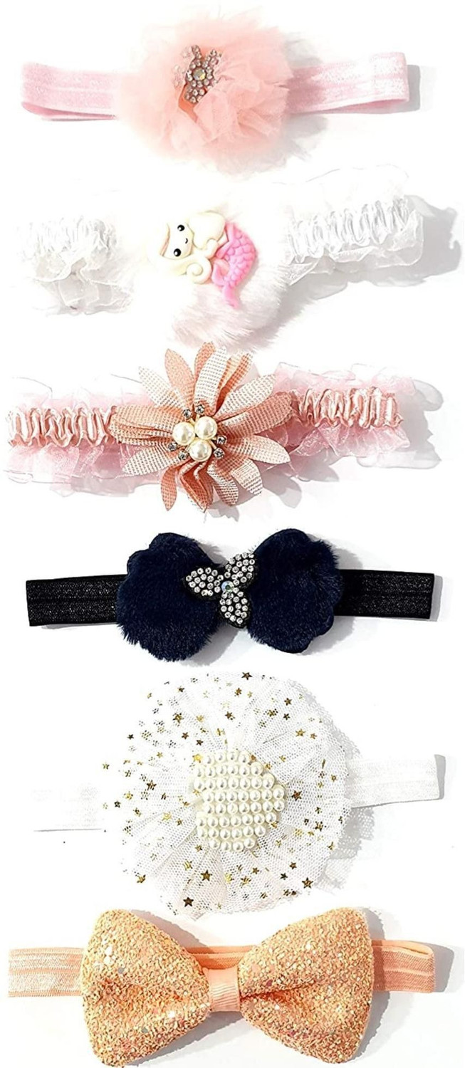 Image of Myra Collection elastic Ribbon hair accessory for girls set 6 PCS Head Band