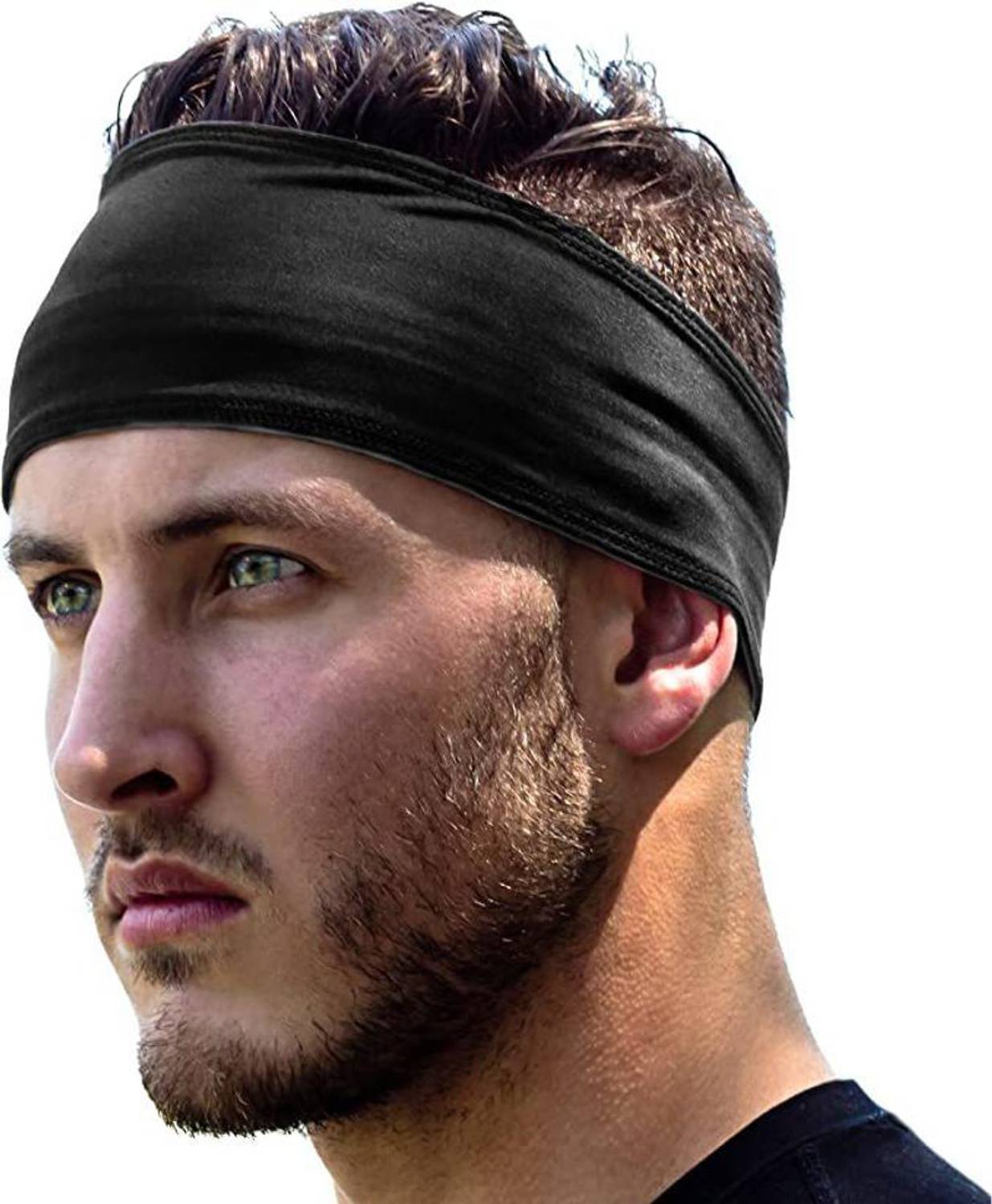 Alipzone Mens Headband - Running Sweat Head Bands for Sports - Athletic Sweatbands Head Band