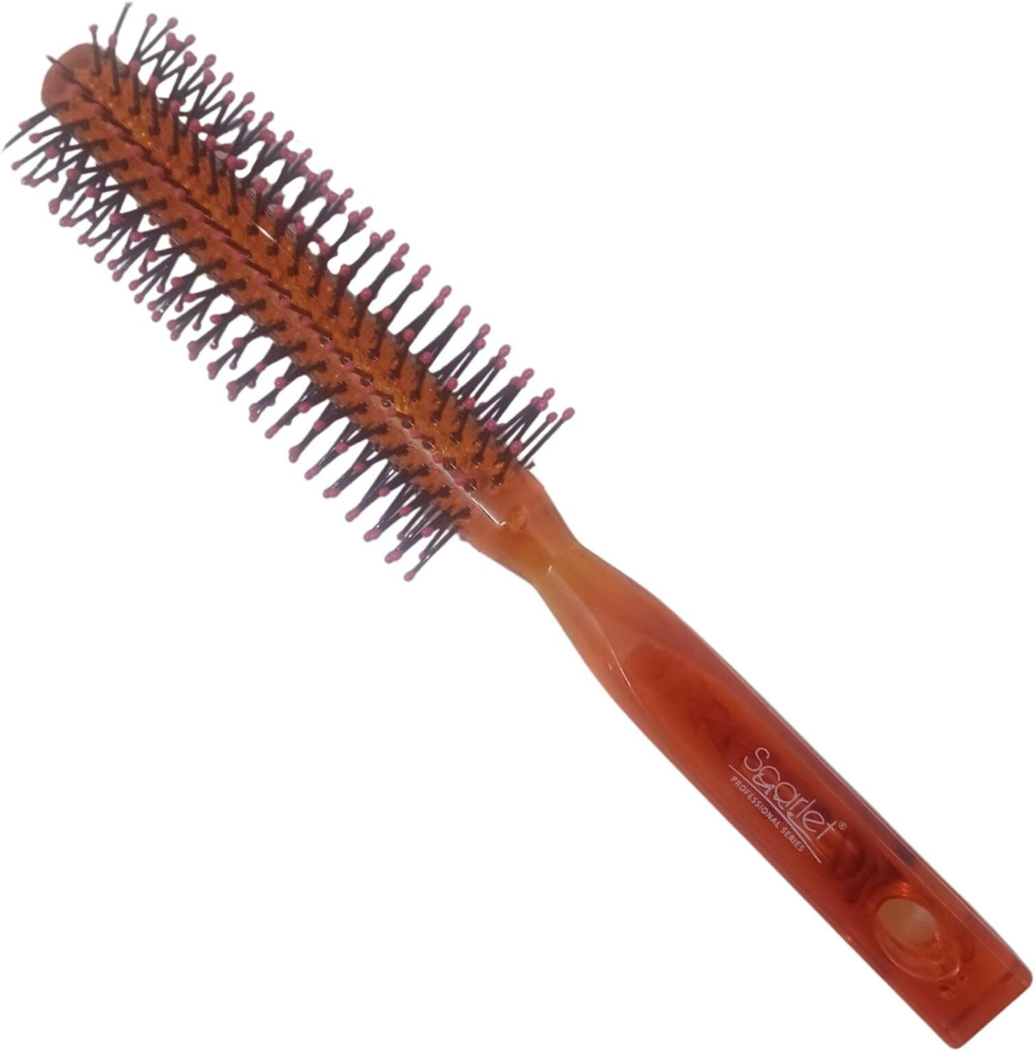 Image of Scarlet Line Professional Shine Matte Medium Round Nylon Bristles Hair Brush with Handle