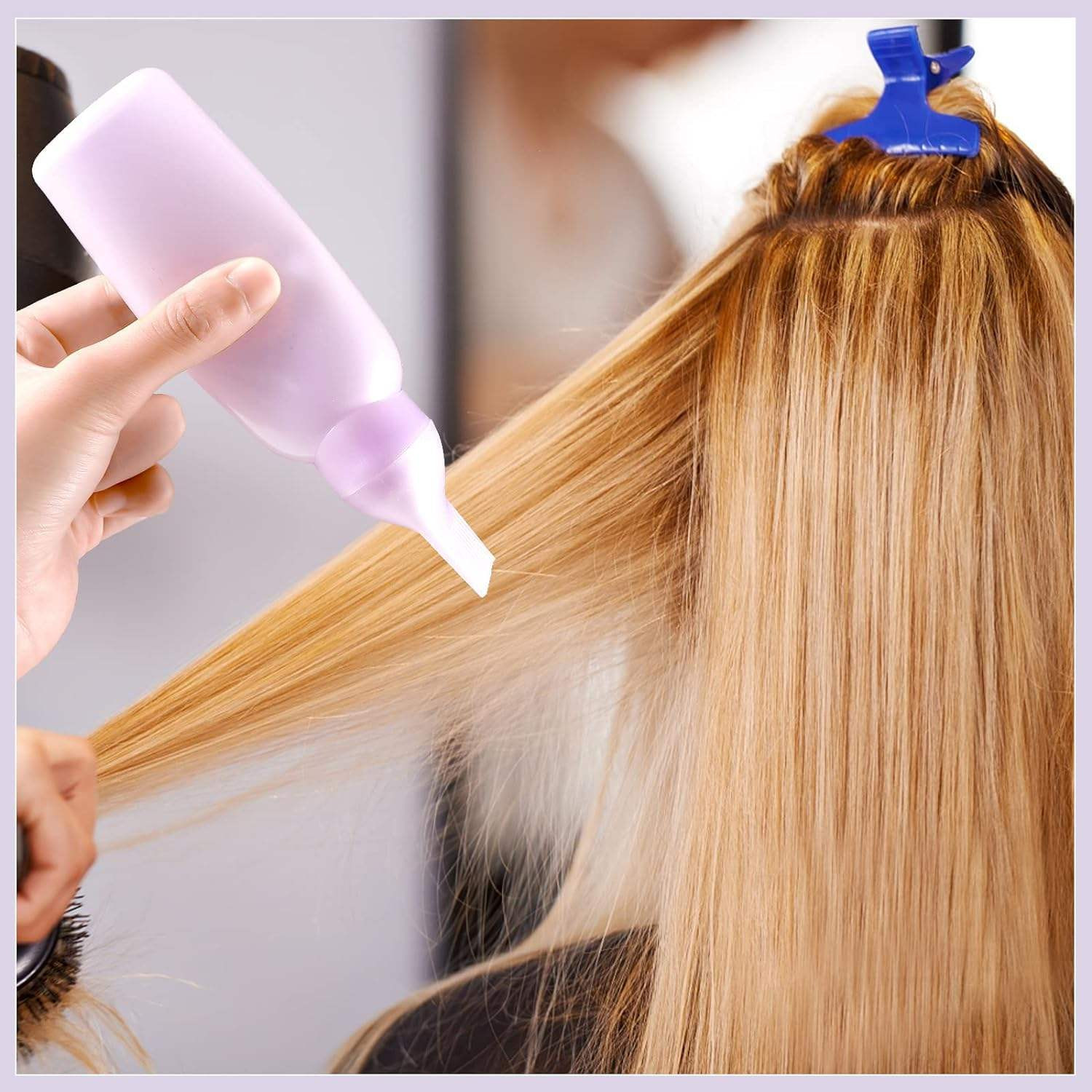 Image of CYPAT Hair Massage Shampoo Brush and 6oz Hair Dyeing, Oil Applicator Bottle A