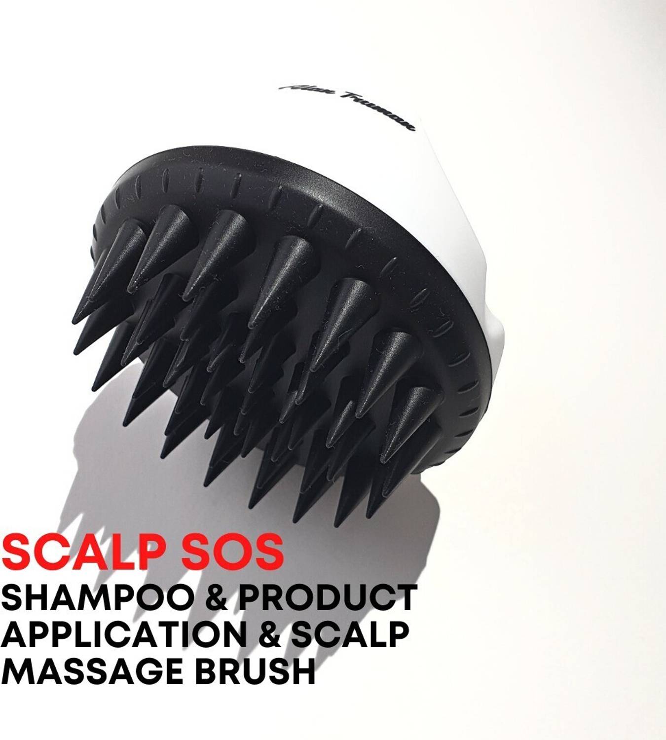 Alan Truman Scalp SOS - Scalp Massage & Shampoo Brush - White & Black