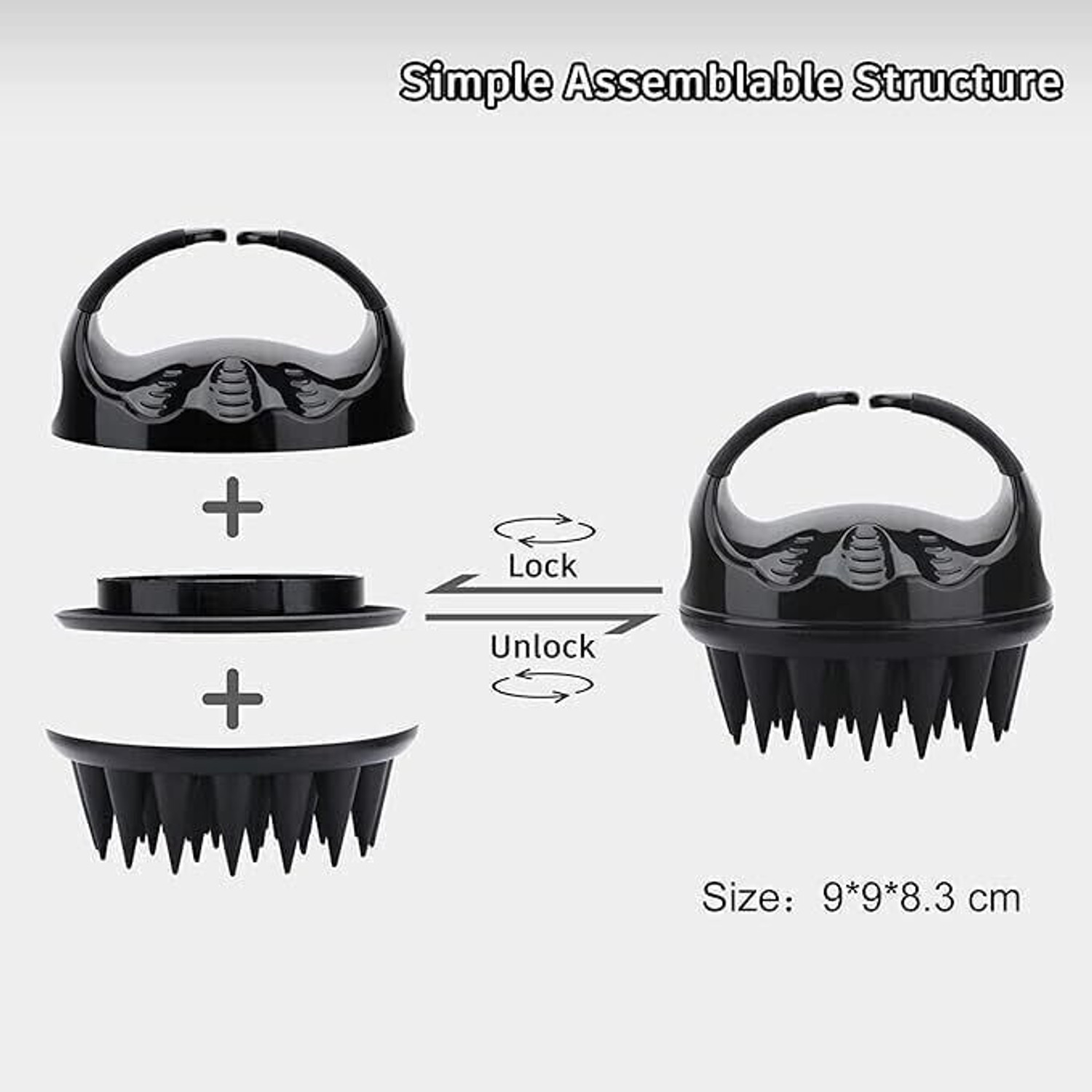 Image of VALKYRIE Scalp Massager Shampoo Brush with Soft Silicon Bristles For Men & Women | Black