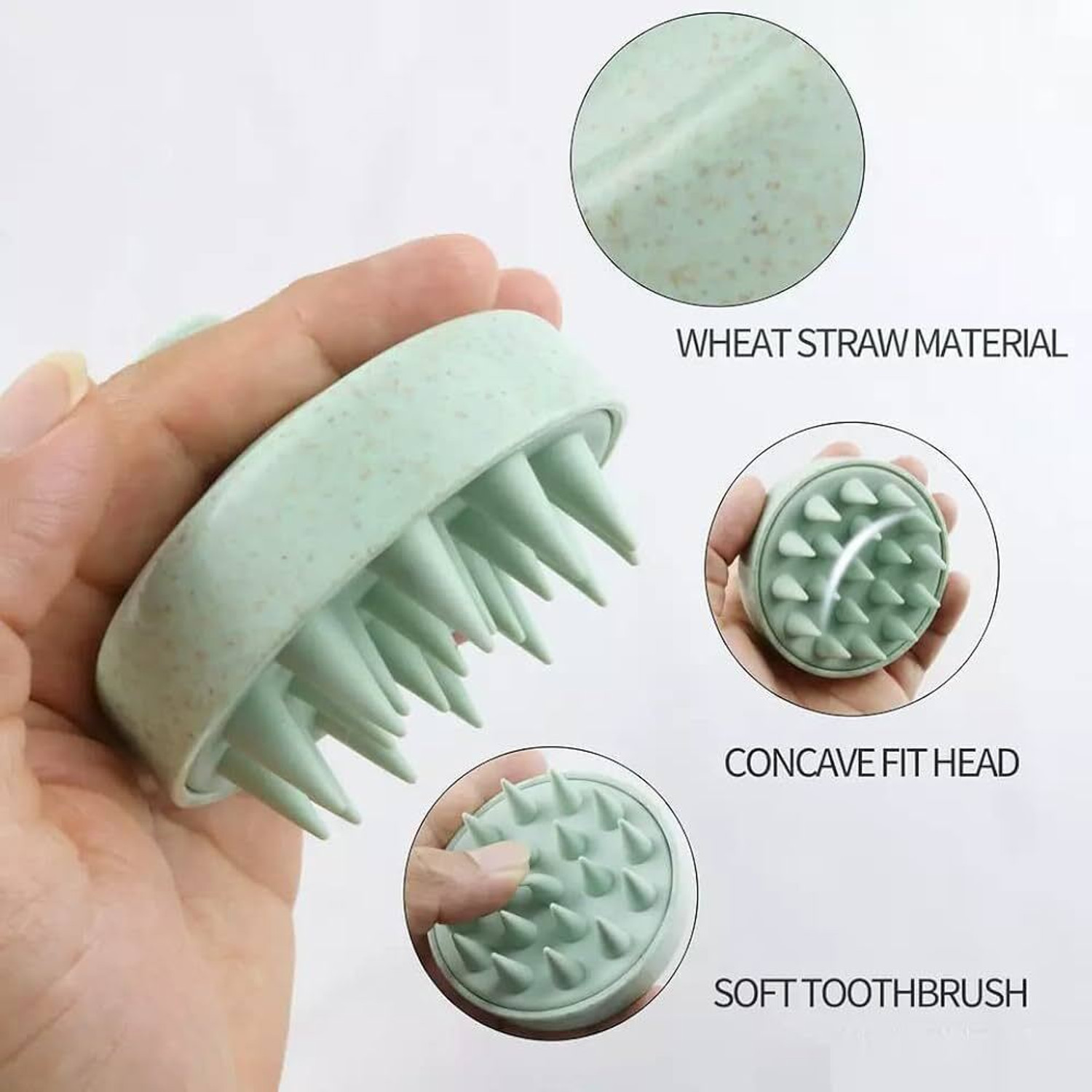 Image of krurotza hair scalp massager shampoo brush with soft silicone bristles comb scrubber