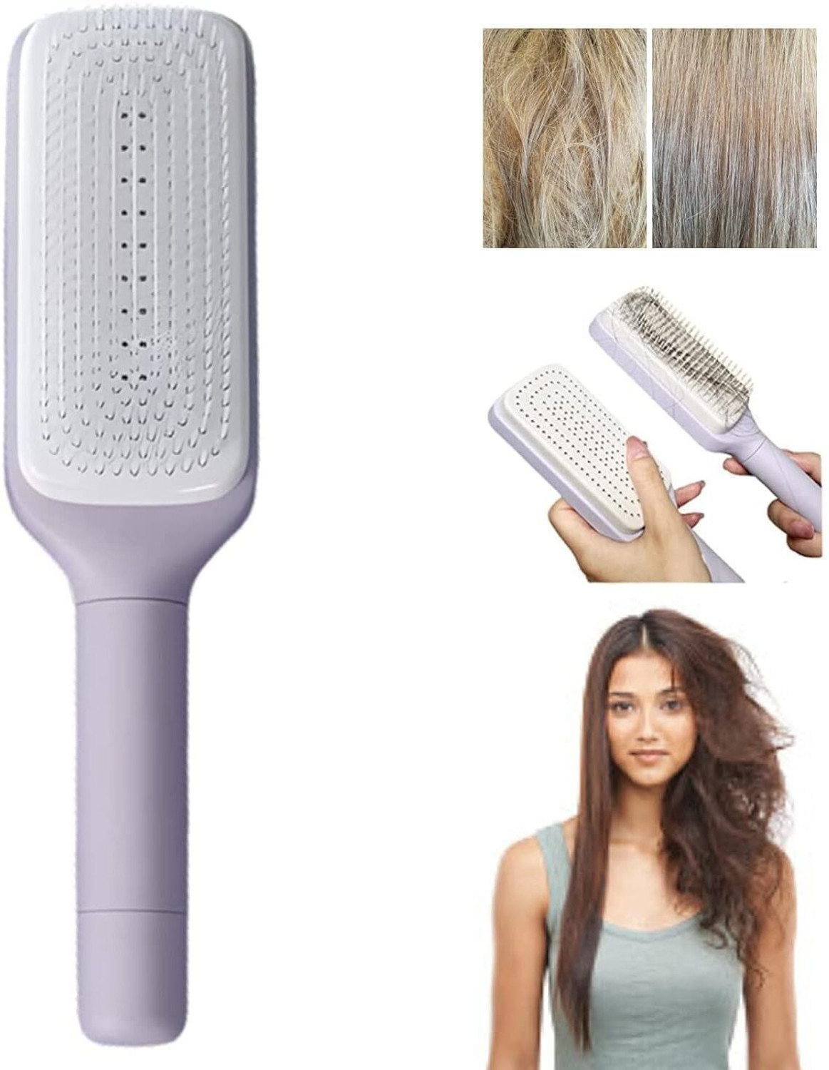 Image of VHR ENTERPRICE Self-Cleaning Anti-Static Massage Comb for Women