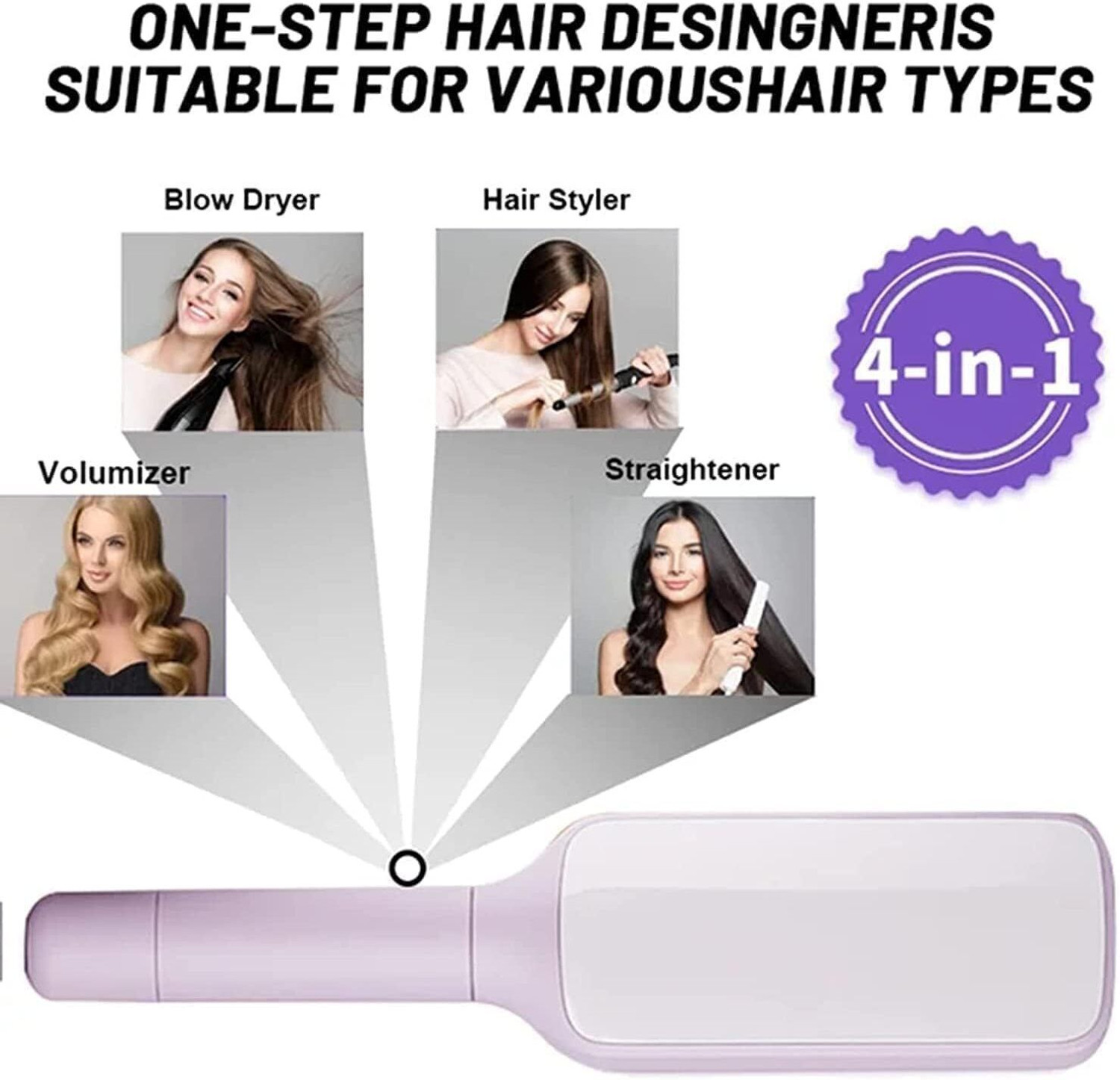 Image of VHR ENTERPRICE Self-Cleaning Anti-Static Massage Comb for Women