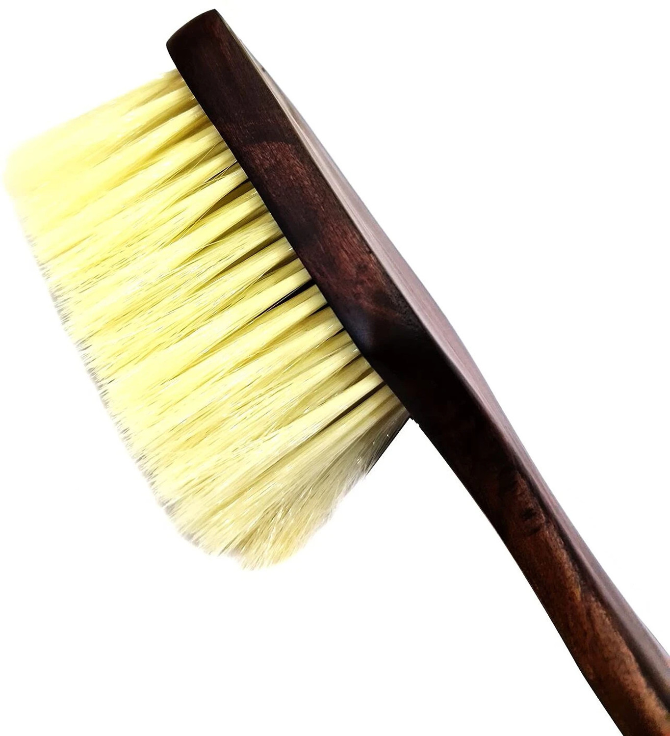 Image of M.S TRADERS Large Neck Duster Brush Anself Soft Barber Wooden Handle Cutting Brush