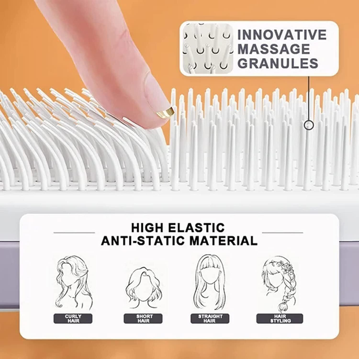 Image of VHR ENTERPRICE Self-Cleaning Anti-Static Massage Comb for Women