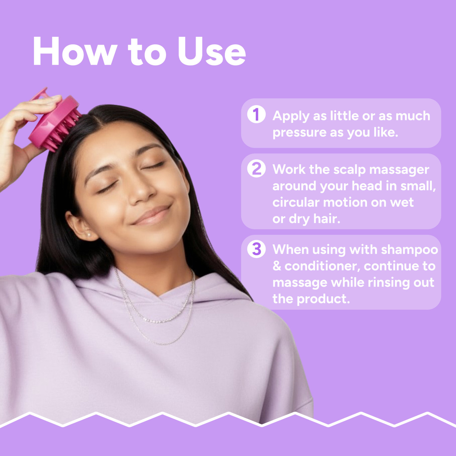 Image of arata Scalp Massager with Silicone Bristles | Deep Clean, Exfoliate & Boost Blood Flow