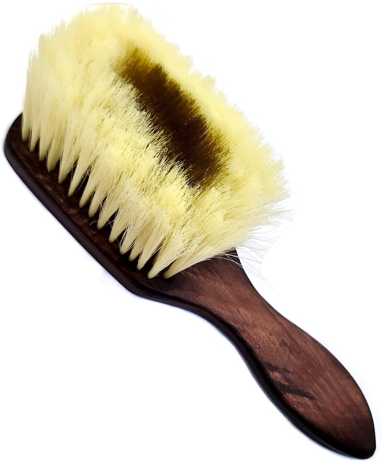 Image of M.S TRADERS Large Neck Duster Brush Anself Soft Barber Wooden Handle Cutting Brush