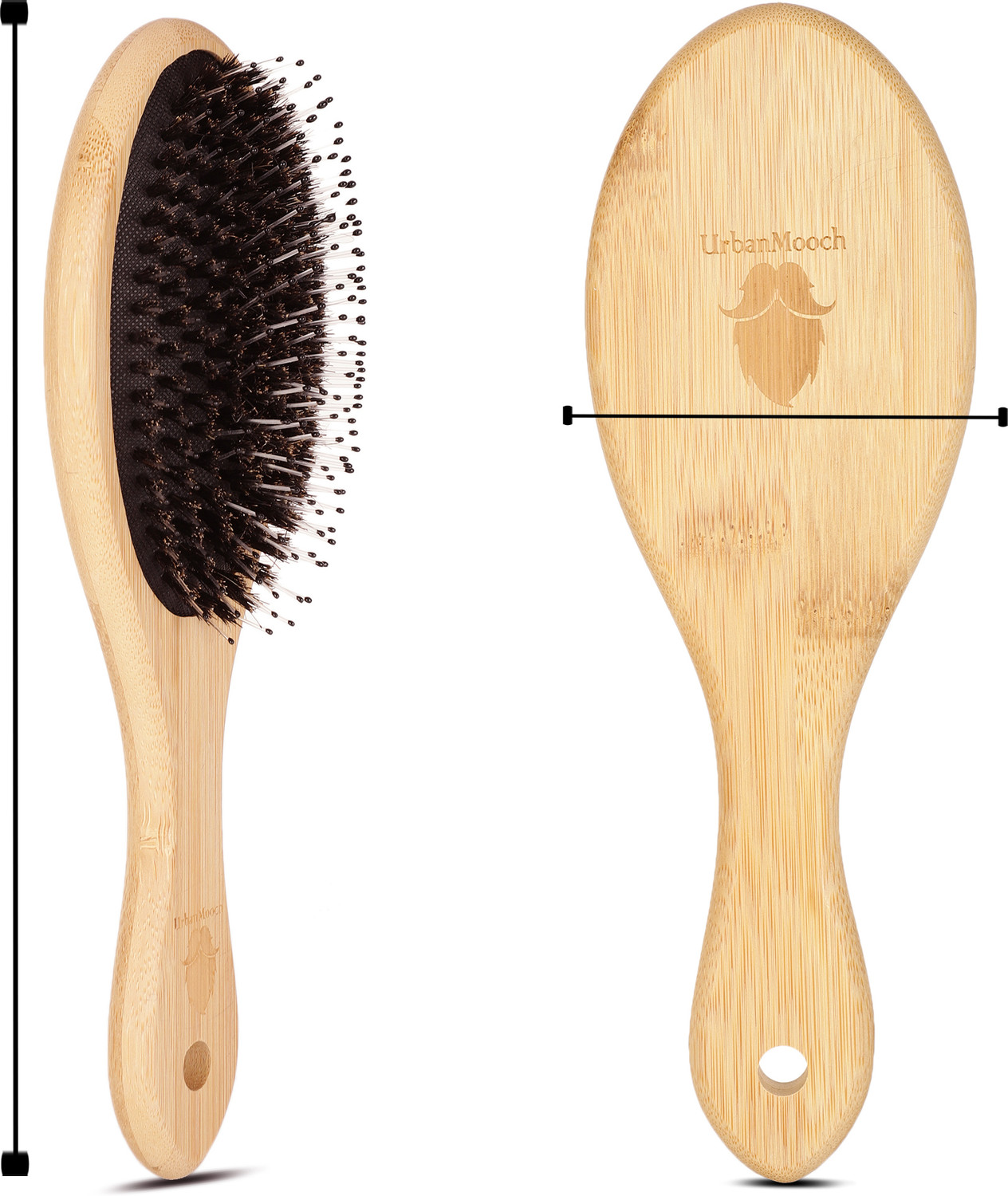 Image of UrbanMooch Boar Bristle Hair Brush With Hair Brush Cleaner