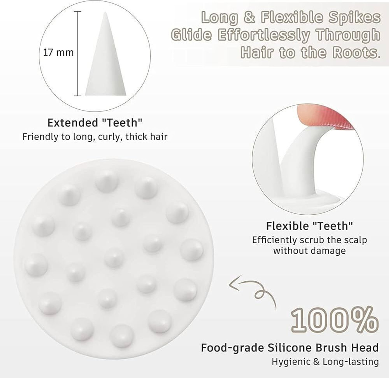 Image of krurotza Scalp Massager,Shampoo Brush, scalp Scrubber With Soft Silicon Bristles