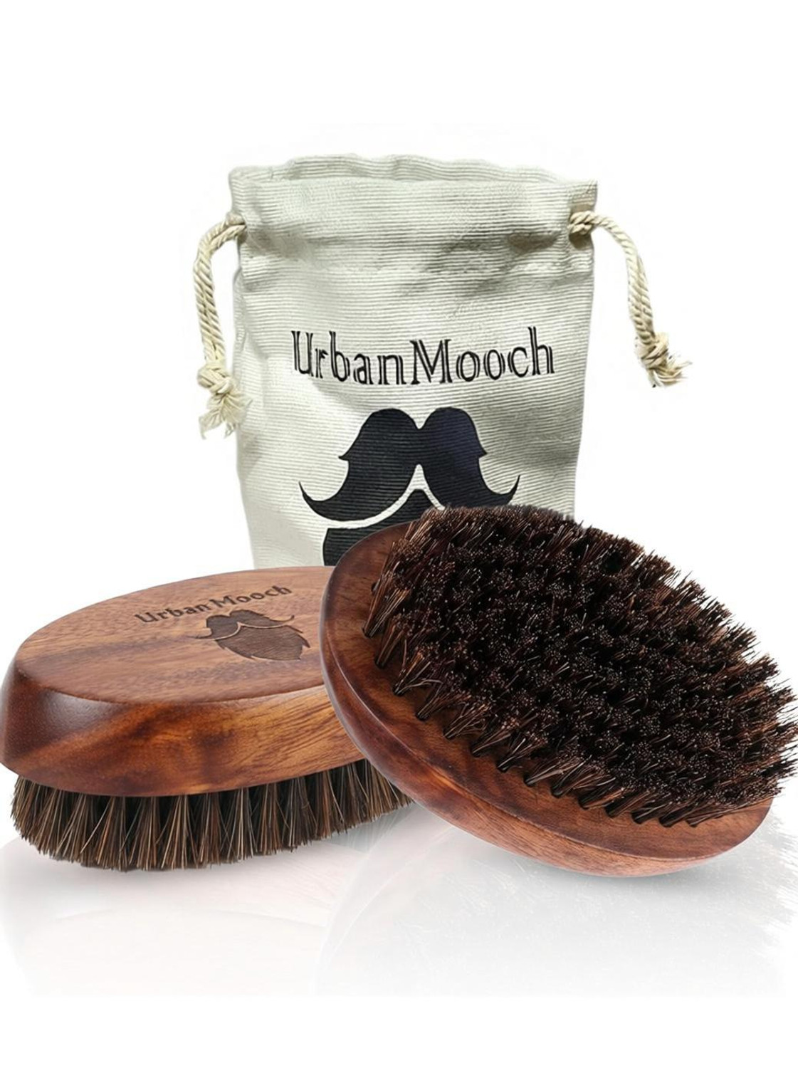 Image of UrbanMooch 100% Natural Bristle Wooden Beard Brush For A Healthy Beard & Styling