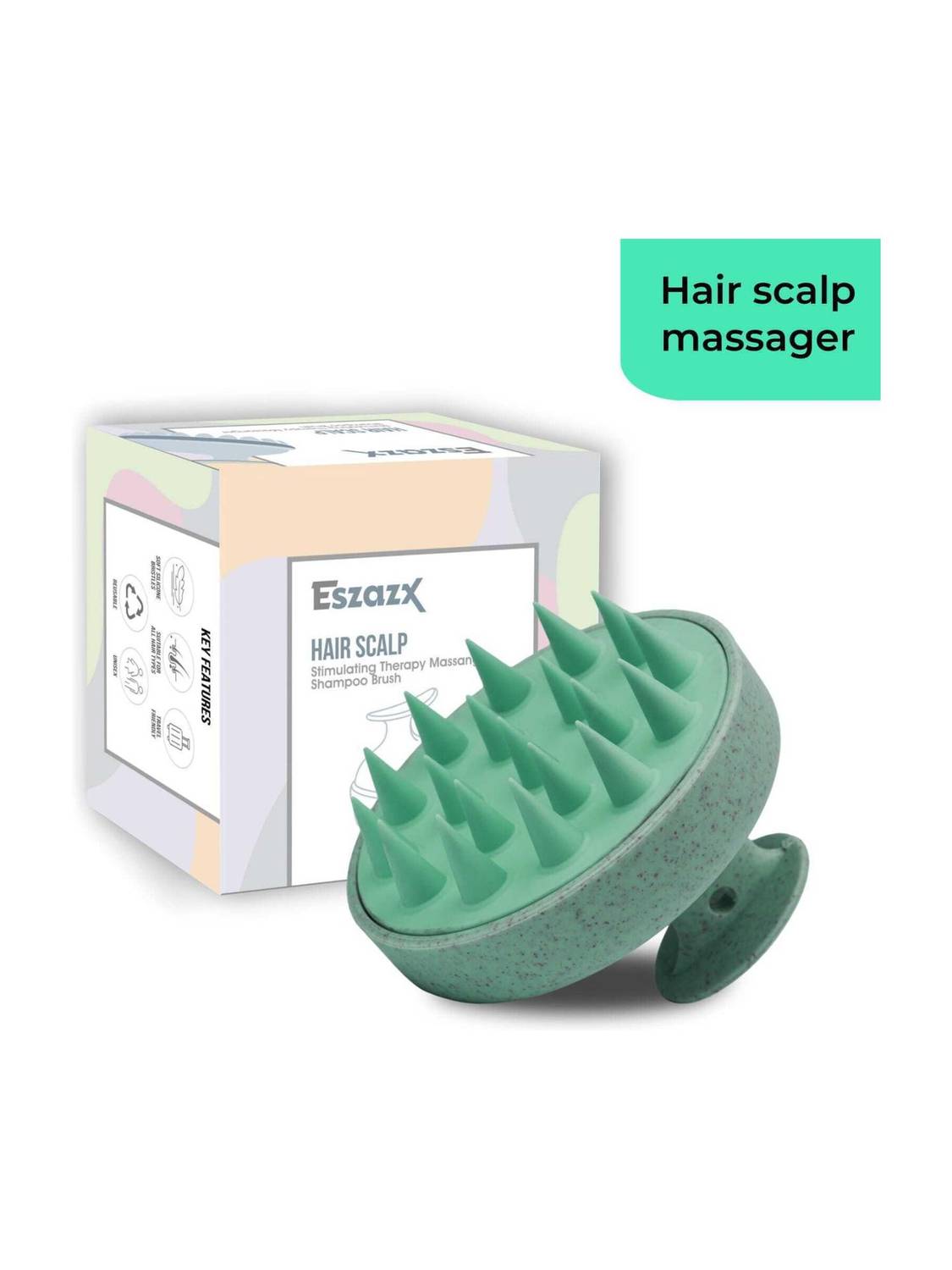 ESZAZX Scalp Scrubber with Soft Silicon Bristles - Image 1