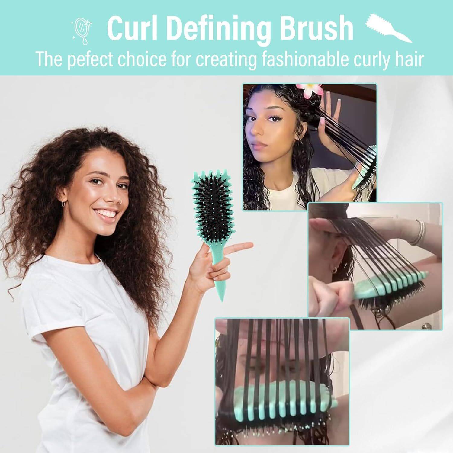 jaswanthstore Curly Hair Comb, Bristle Hair Brush - Image 4
