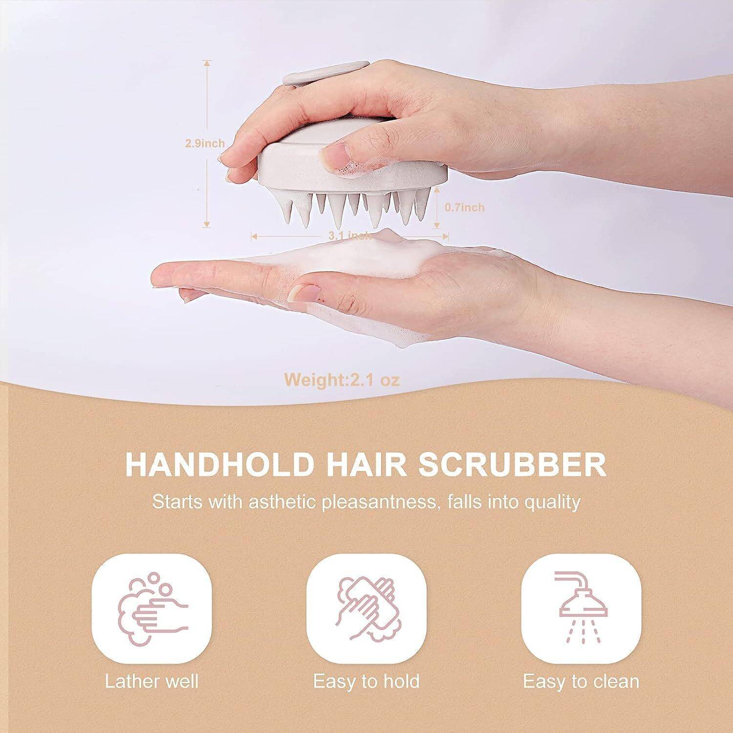 ESZAZX Scalp Scrubber with Soft Silicon Bristles - Image 2