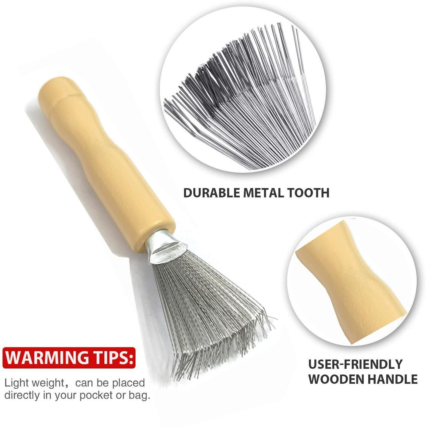 Image of UrbanMooch Round Hair Brush for Men & Women and Hair Brush Cleaner Combo, For Quick Blowout