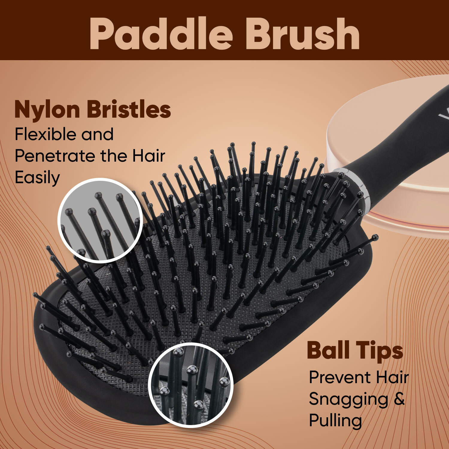 Image of VEGA Paddle Hair Brush for Women & Men for Ideal for Salon & Home Use, (E11-PB)