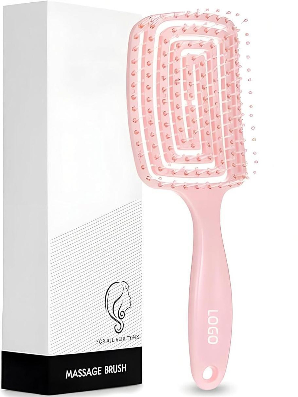 SHOPPOFOBIX Hair Brush with Strong & flexible nylon bristles 3D Hair Brush for Men & Women