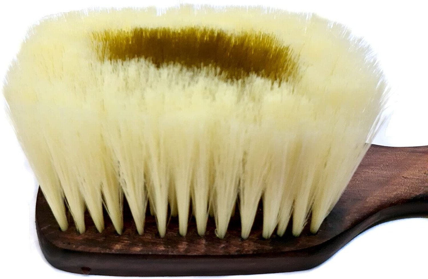 Image of M.S TRADERS Large Neck Duster Brush Anself Soft Barber Wooden Handle Cutting Brush