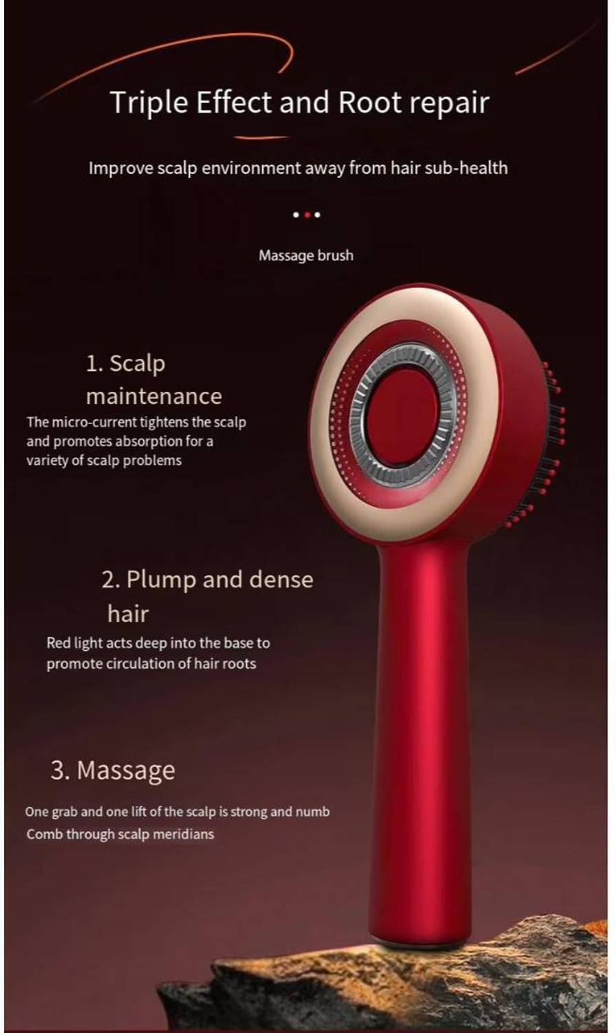 XENGVA 3-in-1 Massager for Scalp & Hair Head Comb & Hair Oil ...