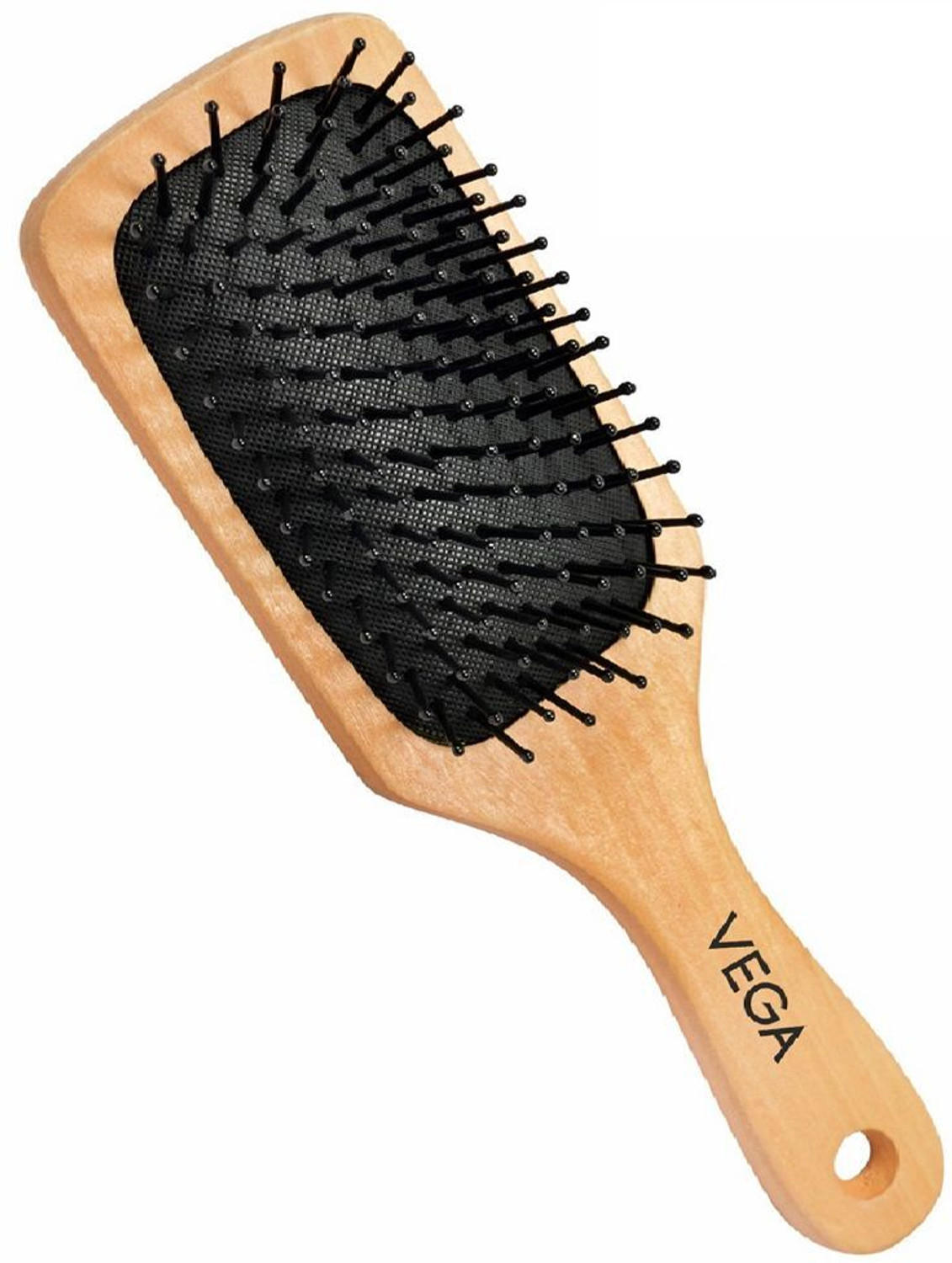 VEGA Premium Wooden Paddle Hair Brush (India's No.1 Hair Brush Brand) Small