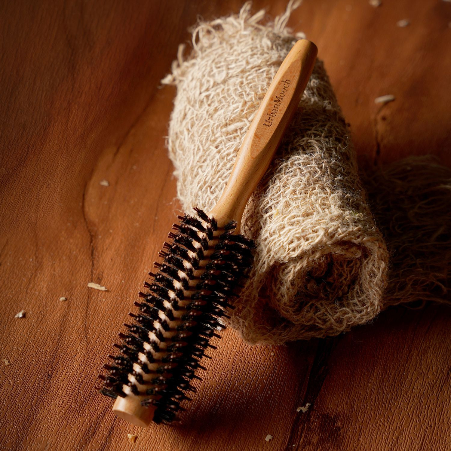 Image of UrbanMooch Round Hair Brush for Men & Women and Hair Brush Cleaner Combo, For Quick Blowout