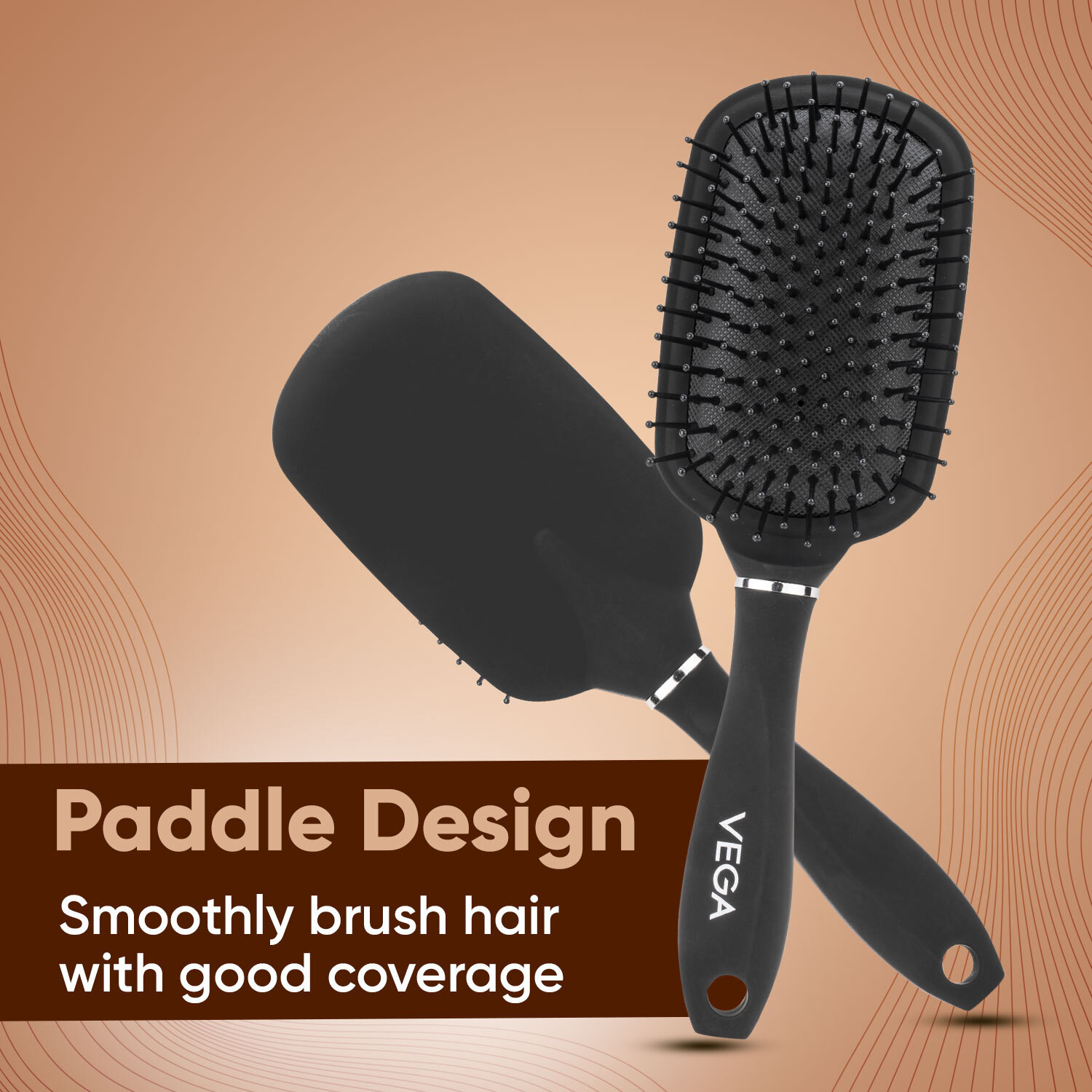 Image of VEGA Paddle Hair Brush for Women & Men for Ideal for Salon & Home Use, (E11-PB)