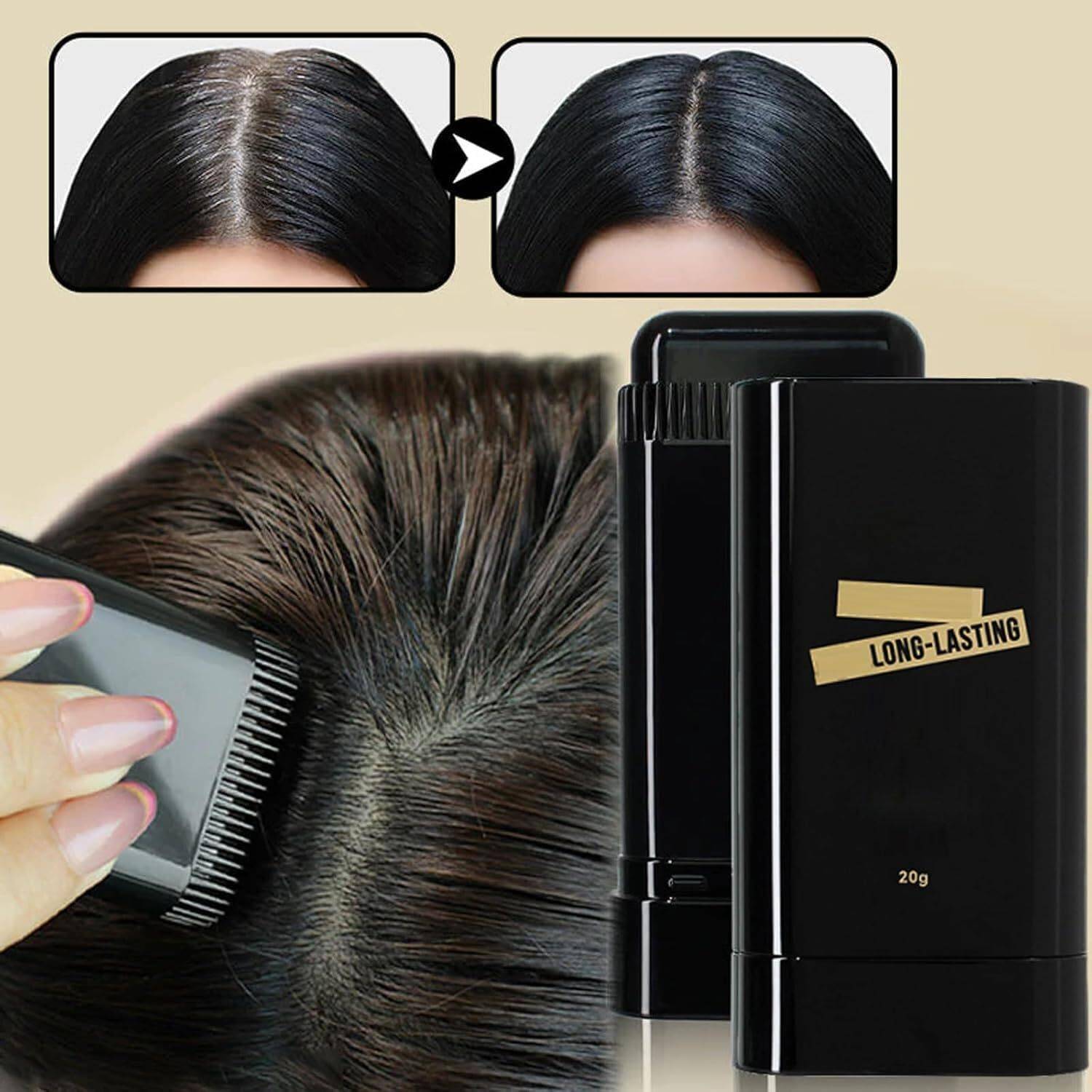 2-in-1 Black Hair Dye Comb Stick for Root Touch Up