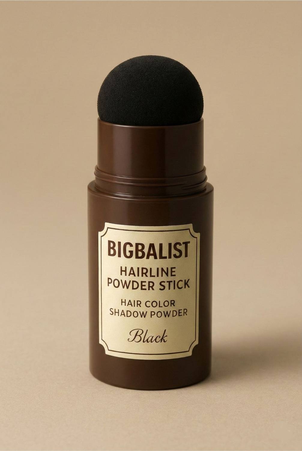 BIGBALIST 2-in-1 Hairline & Eyebrow Filler Powder Stick – Waterproof Black , Black