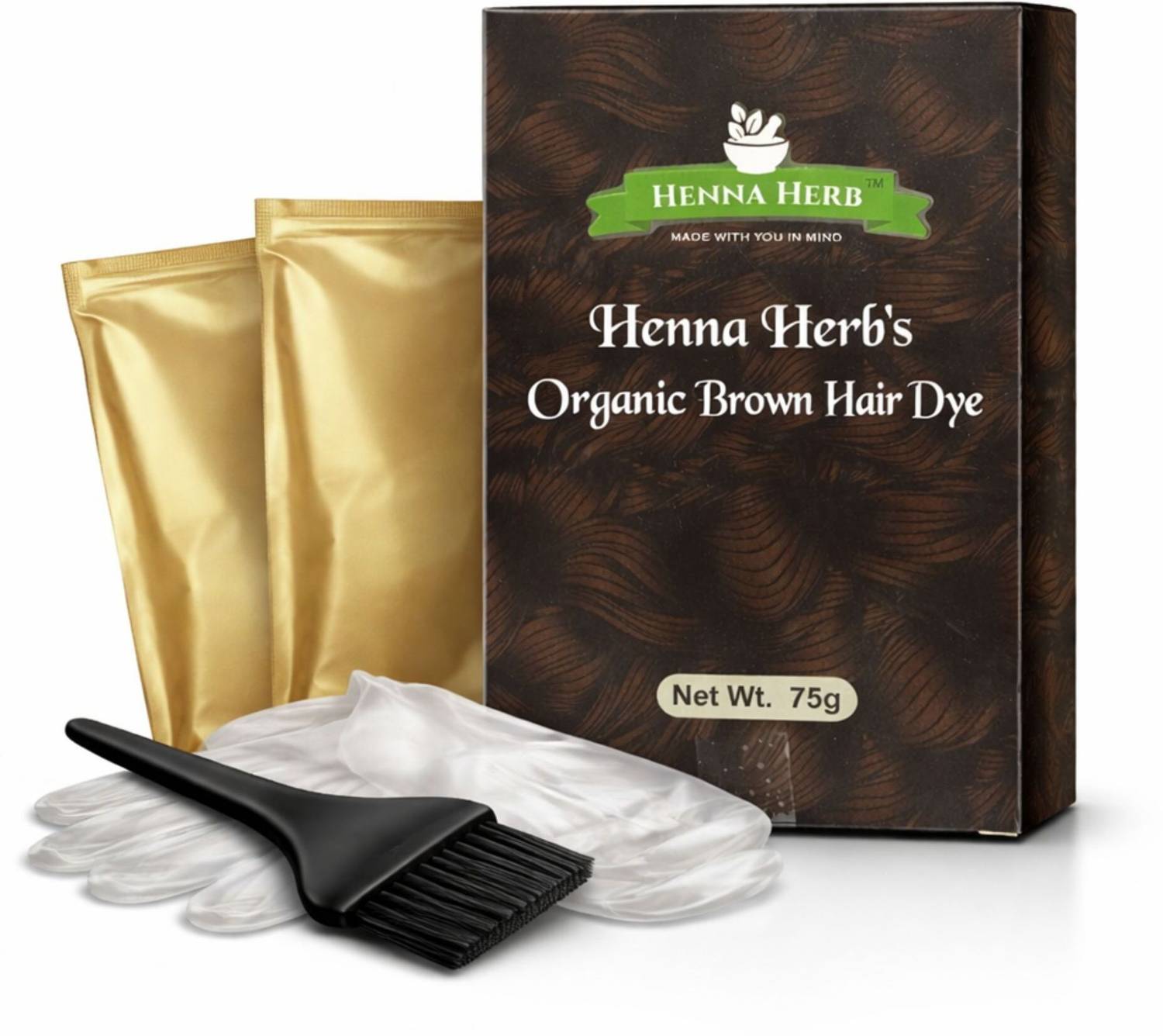 Henna Herb Hair_Dye_Brown_75 g , Organic Brown - Price in India
