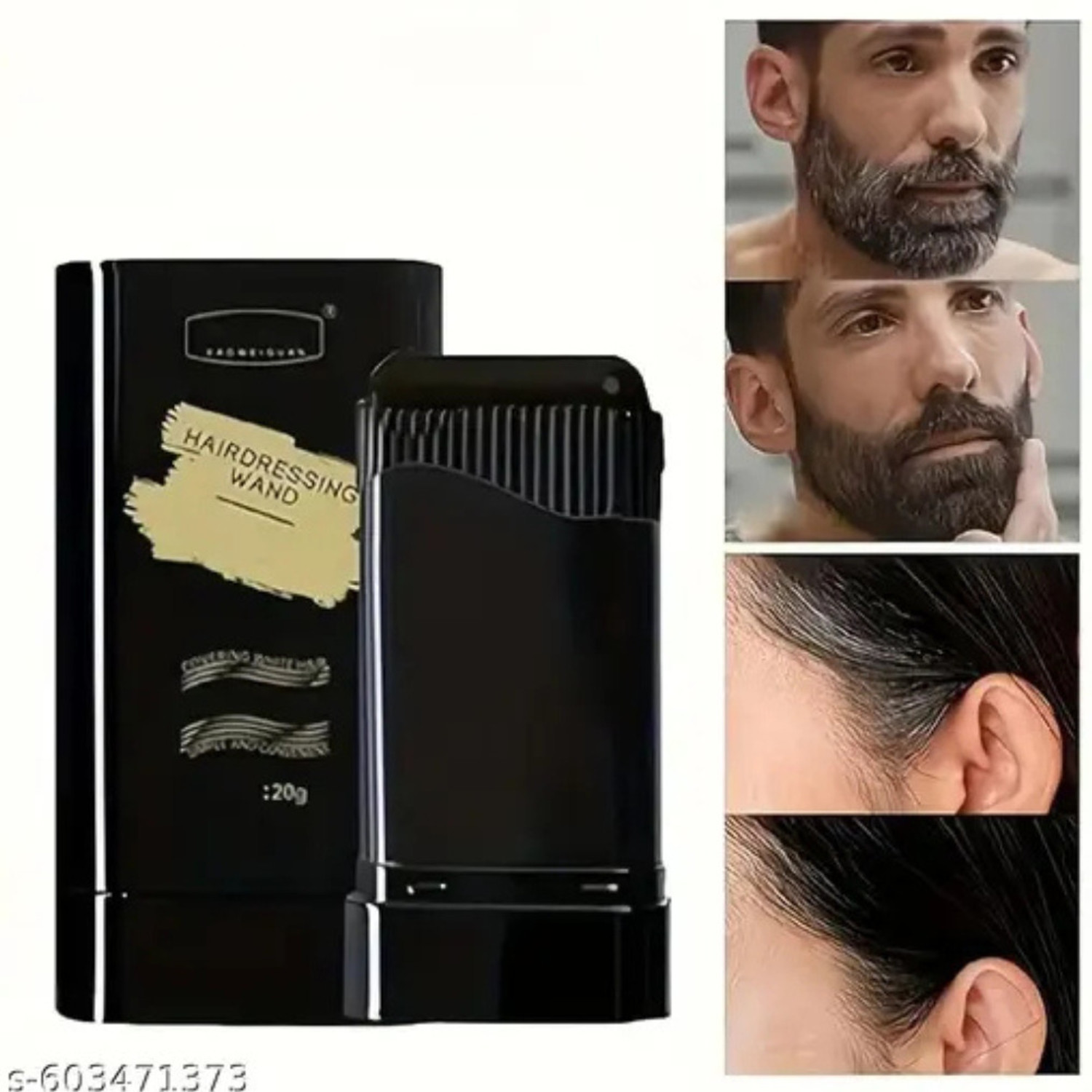 Image of SOMIYO Instant Hair Color Stick Comb, Waterproof Quick Root Touch Up for Gray Hairs , Black