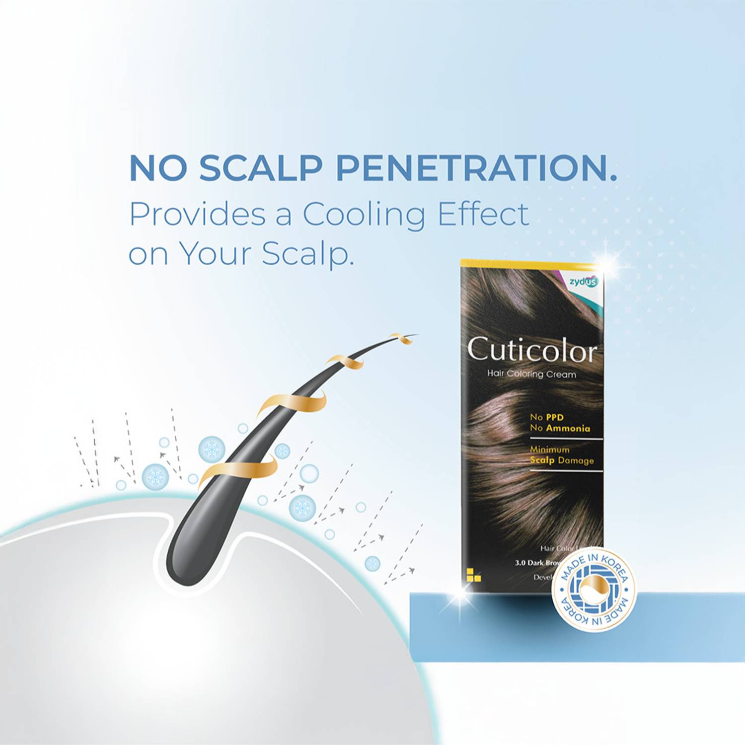 Cuticolor Permanent Hair Color Cream 2.0 BLACK - Image 3