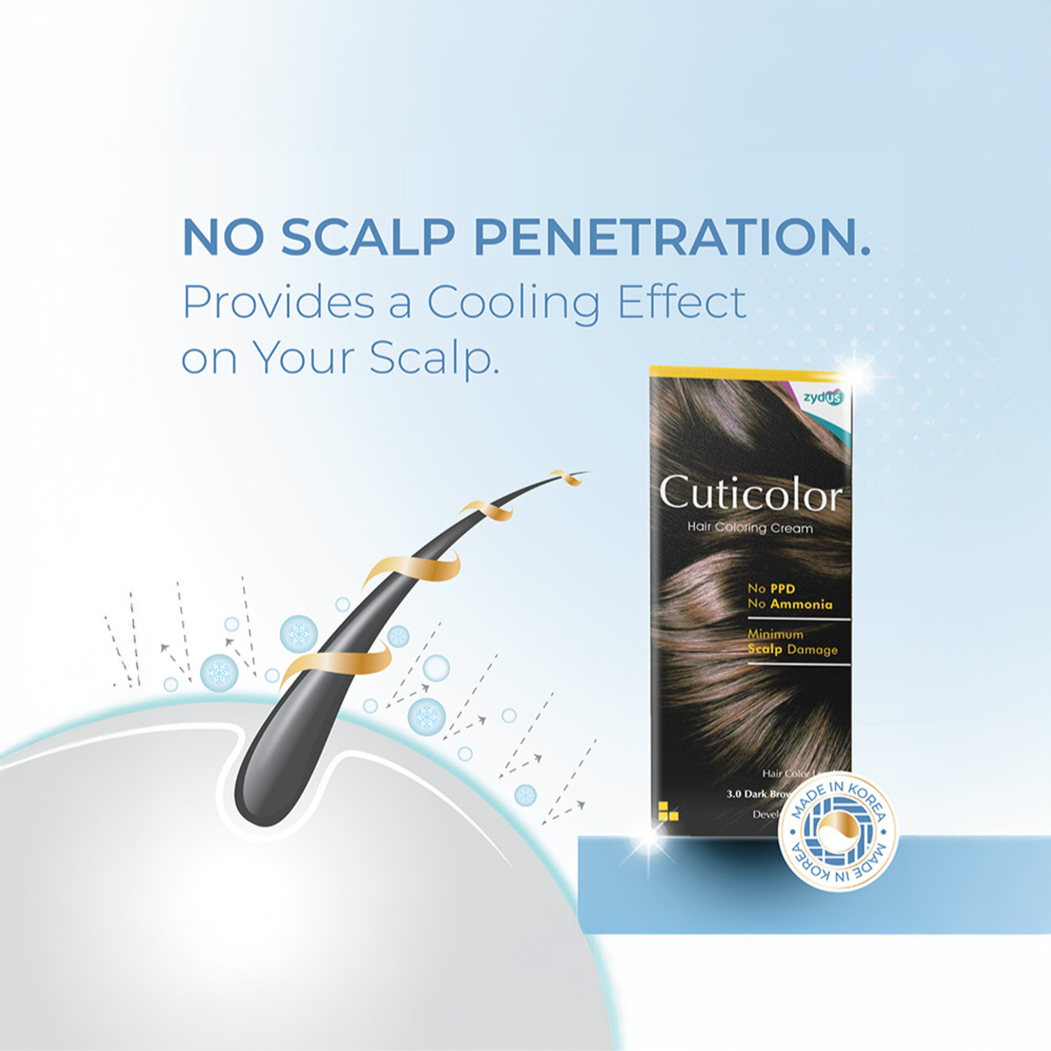 Image of Cuticolor Permanent Hair Color Cream|#1 Dr Prescribed|For Sensitive Skin, , 2.0 BLACK
