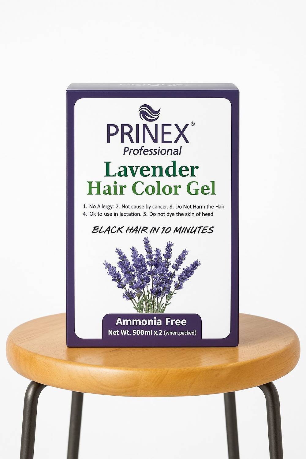 Prinex Professional 1000ML LAVENDER Hair Gel Color Ammonia Free