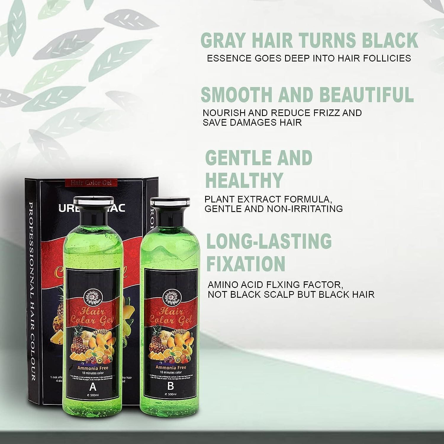 Image of Essensity Fruit Vinegar Ammonia Free 10 Minutes Hair Color Colour Gel + Bowl Brush Set , Natural - Black