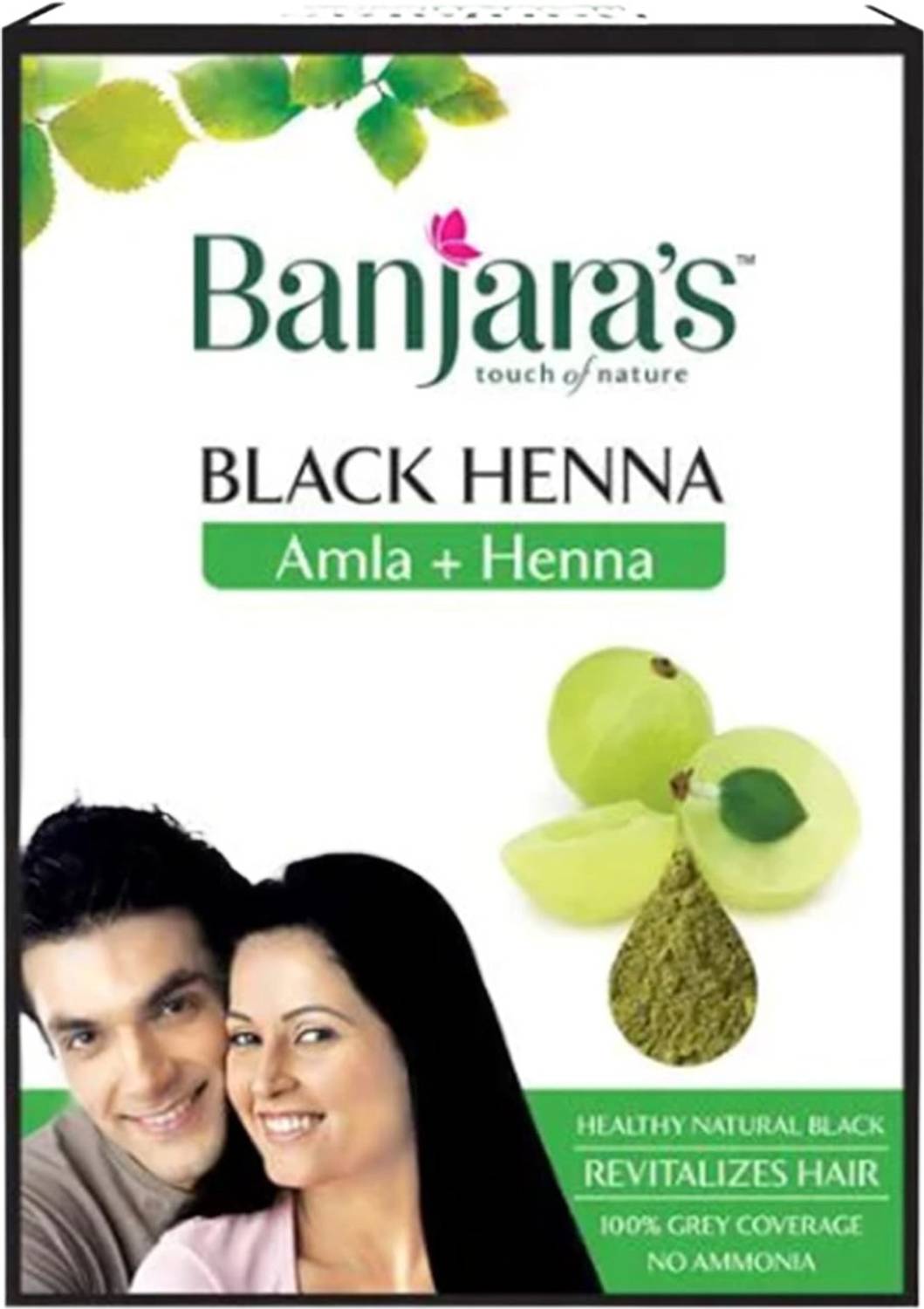 Banjaras Black Henna Amla + Henna 50gm , Natural Black