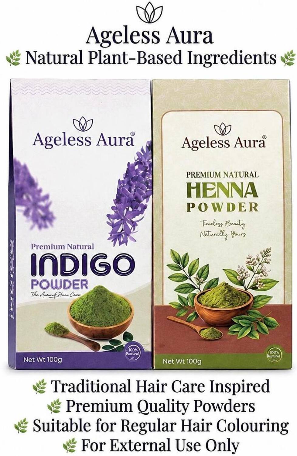 Ageless Aura Henna Indigo , Blue, Maroon