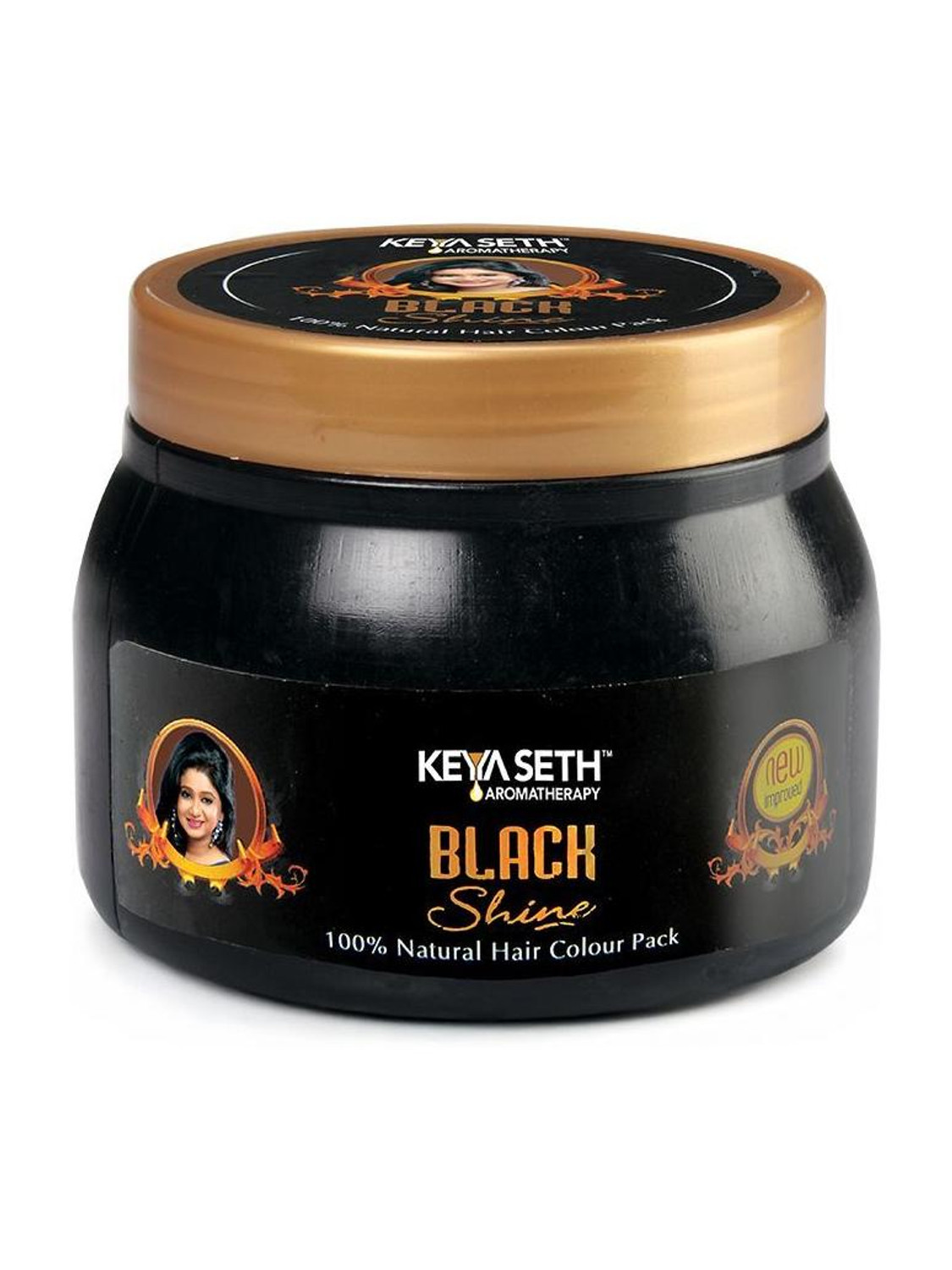 Image of KEYA SETH AROMATHERAPY Black Shine Hair Pack Natural Hair Colour, Dye with Ayurvedic Herbs, Men & Women , Black