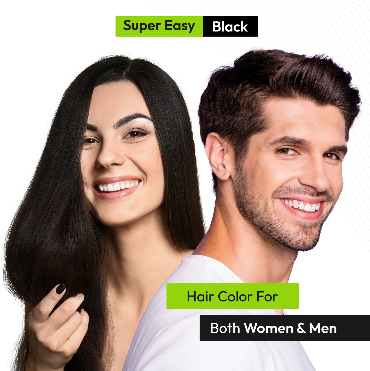 Image of Vcare Super Eazzy Shampoo Hair Color Natural Black for Men & Women no Ammonia &Paraben , Natural Black