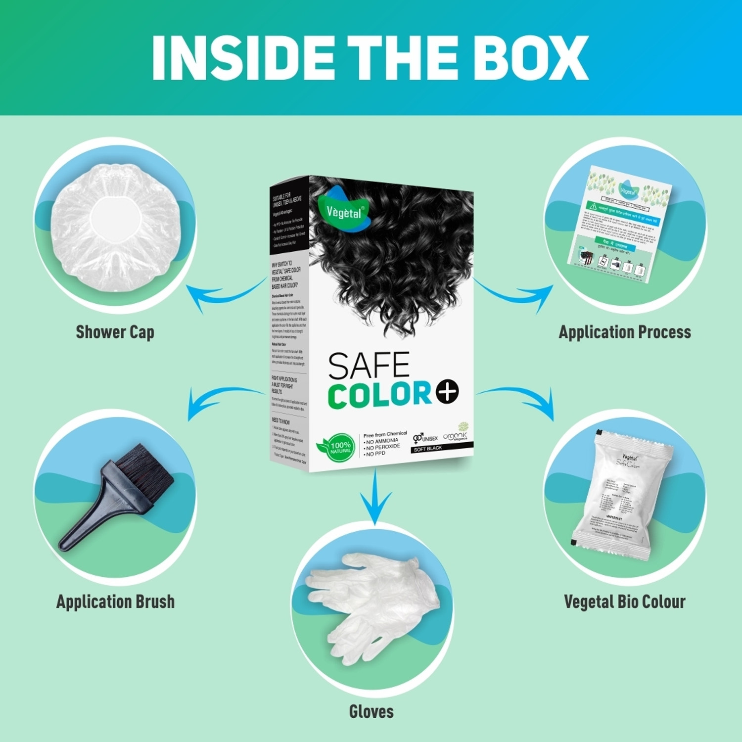 Image of VEGETAL Safe Color+ - Soft Black 50g. , Soft Black