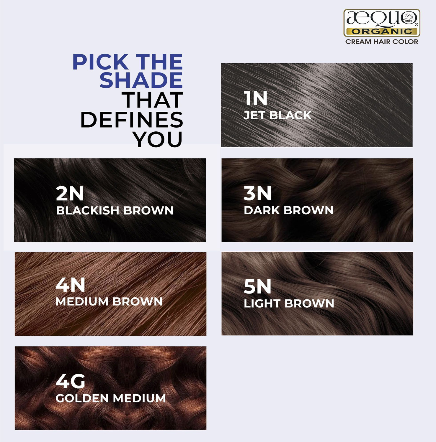 Image of Aequo Organic Permanent Hair Color, Men 5N Light Brown Hair Colour Kit, 170ml , Light Brown
