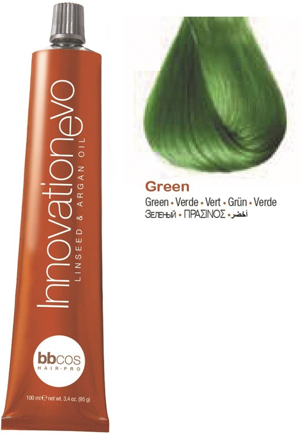 Bbcos Hair Pro InnovationEvo Hair Colour With Linen seed & Argan Oil Women Hair Color , Green, Green