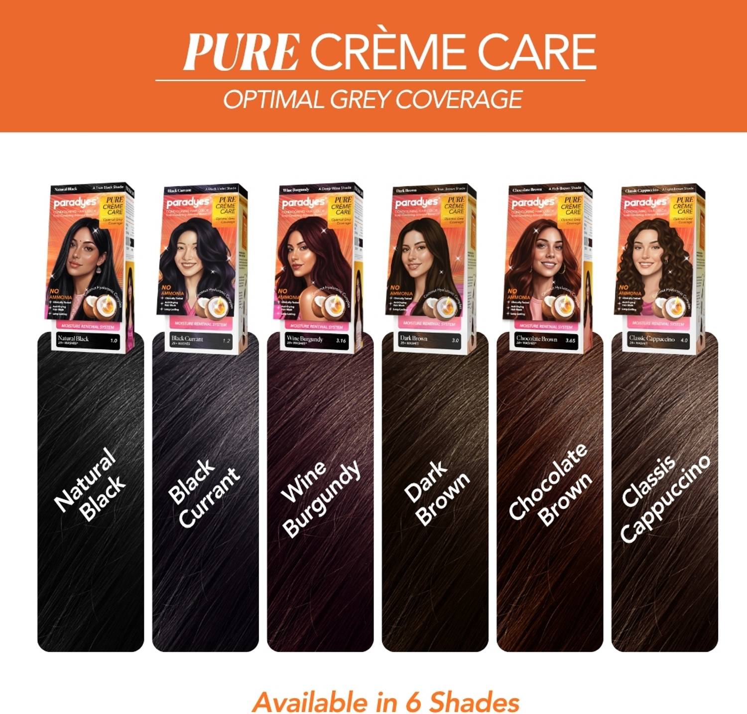 Paradyes Pure Creme Care No Ammonia Hair Color 3.0, 60g + 10 ml, Dark - Image 5