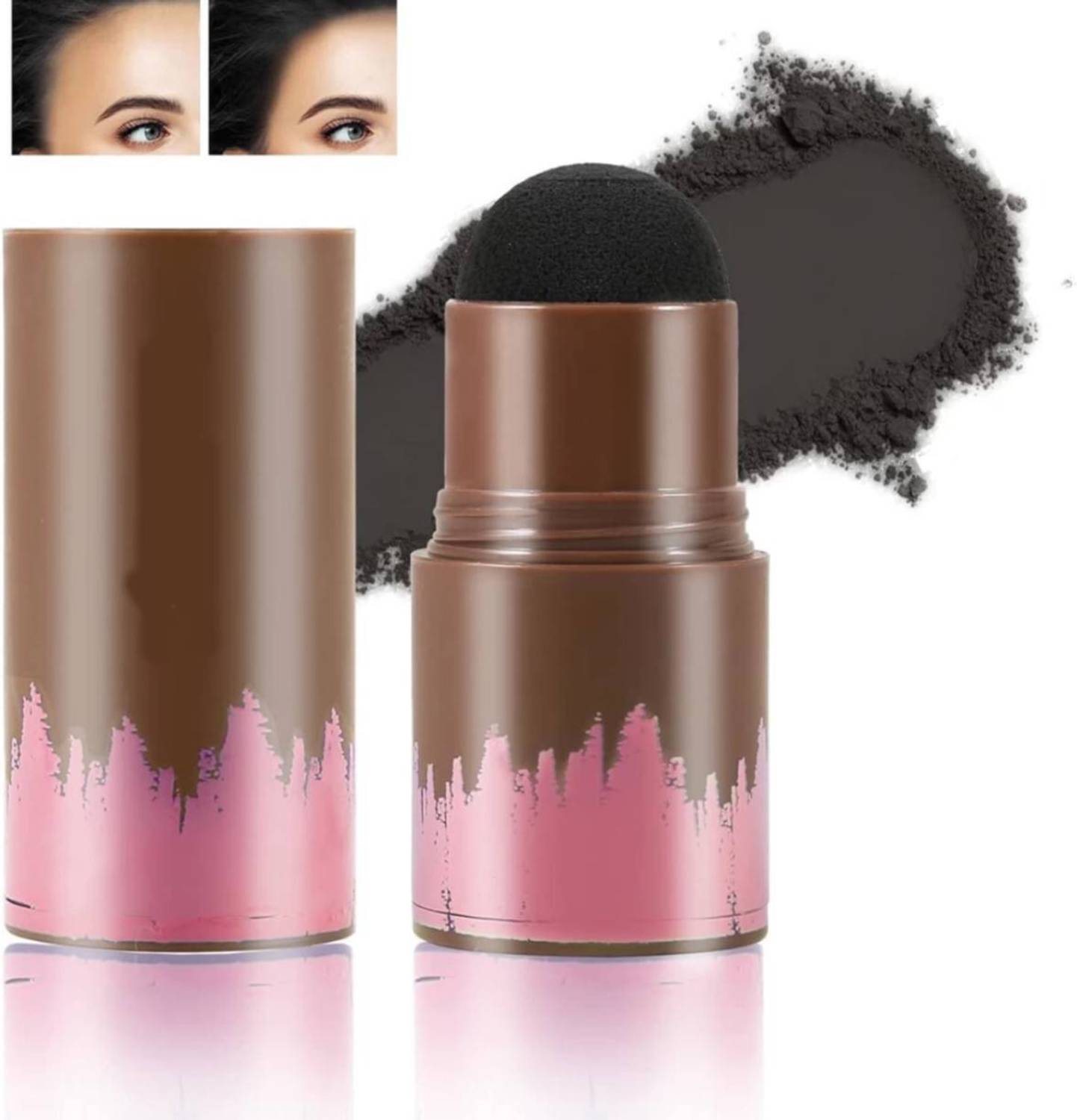 luminours Hair Shading Sponge Pen, Hairline Shadow Powder Stick , Black