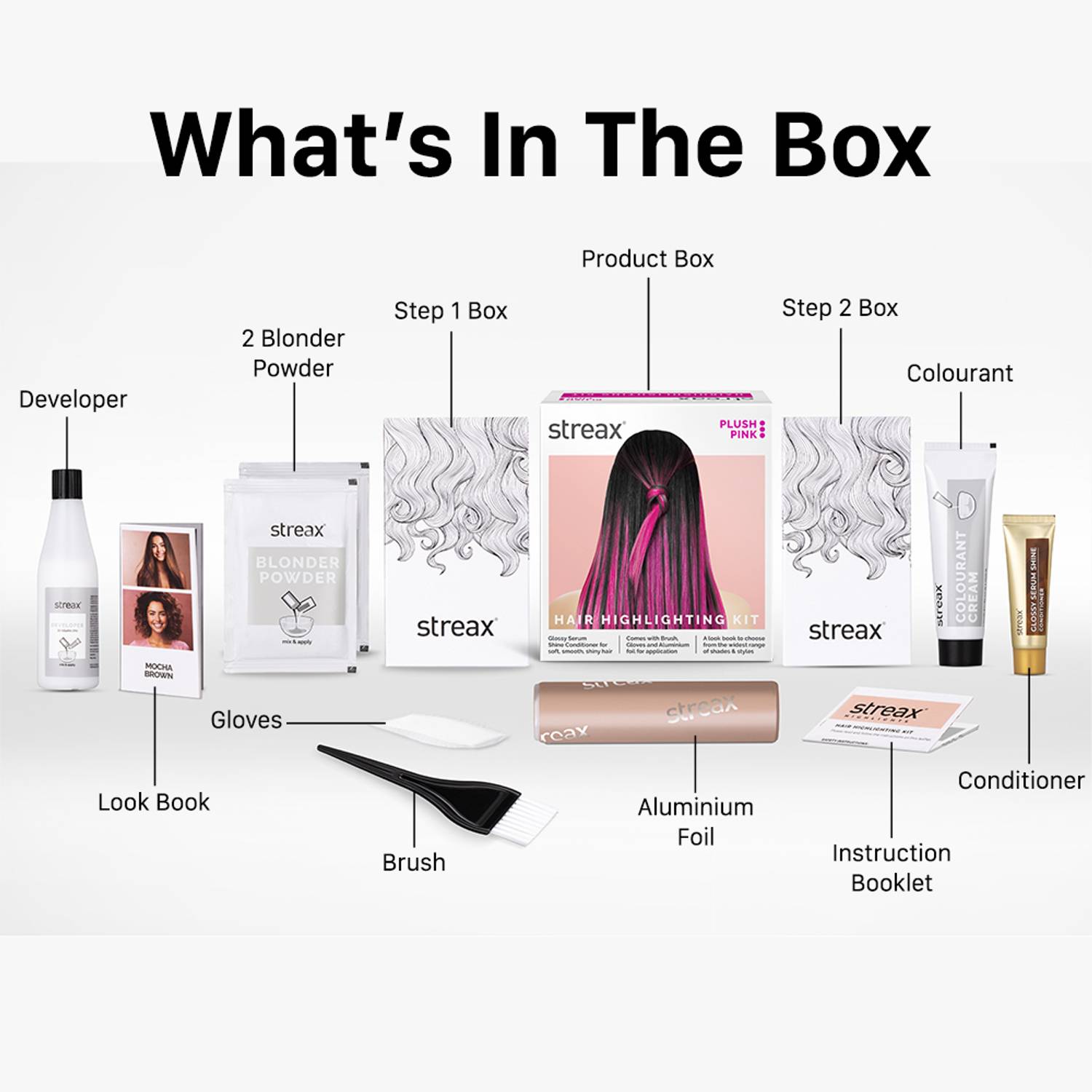 Streax Highlight Kit Plush Pink 180g - Image 3