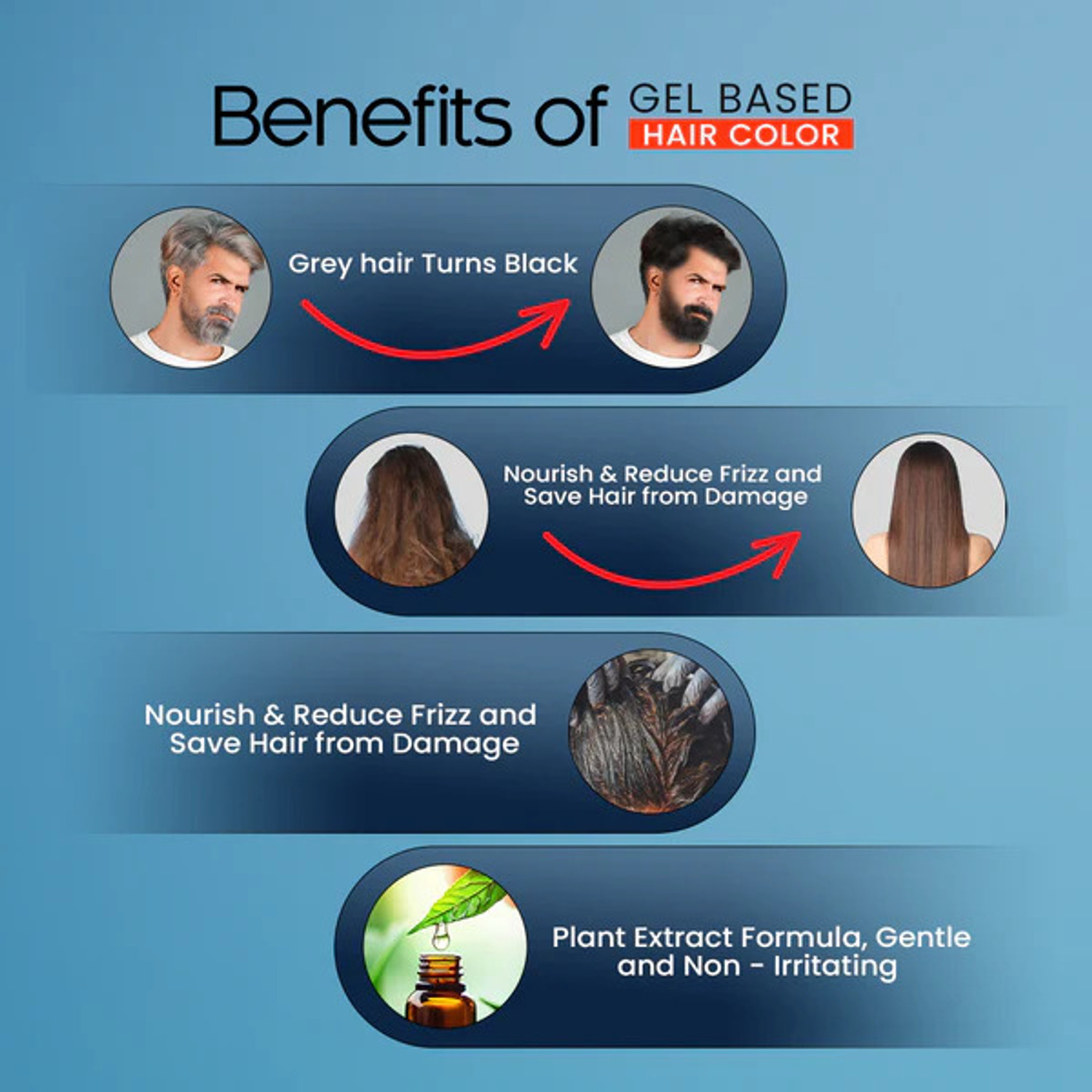 Image of PRO ADS FRUIT HAIR GEL COLOR , BLACK