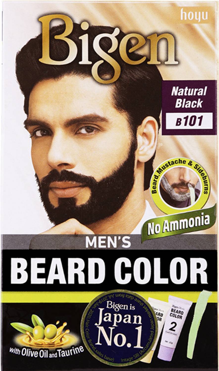Bigen Men's Beard Color B 101 , Natural Black