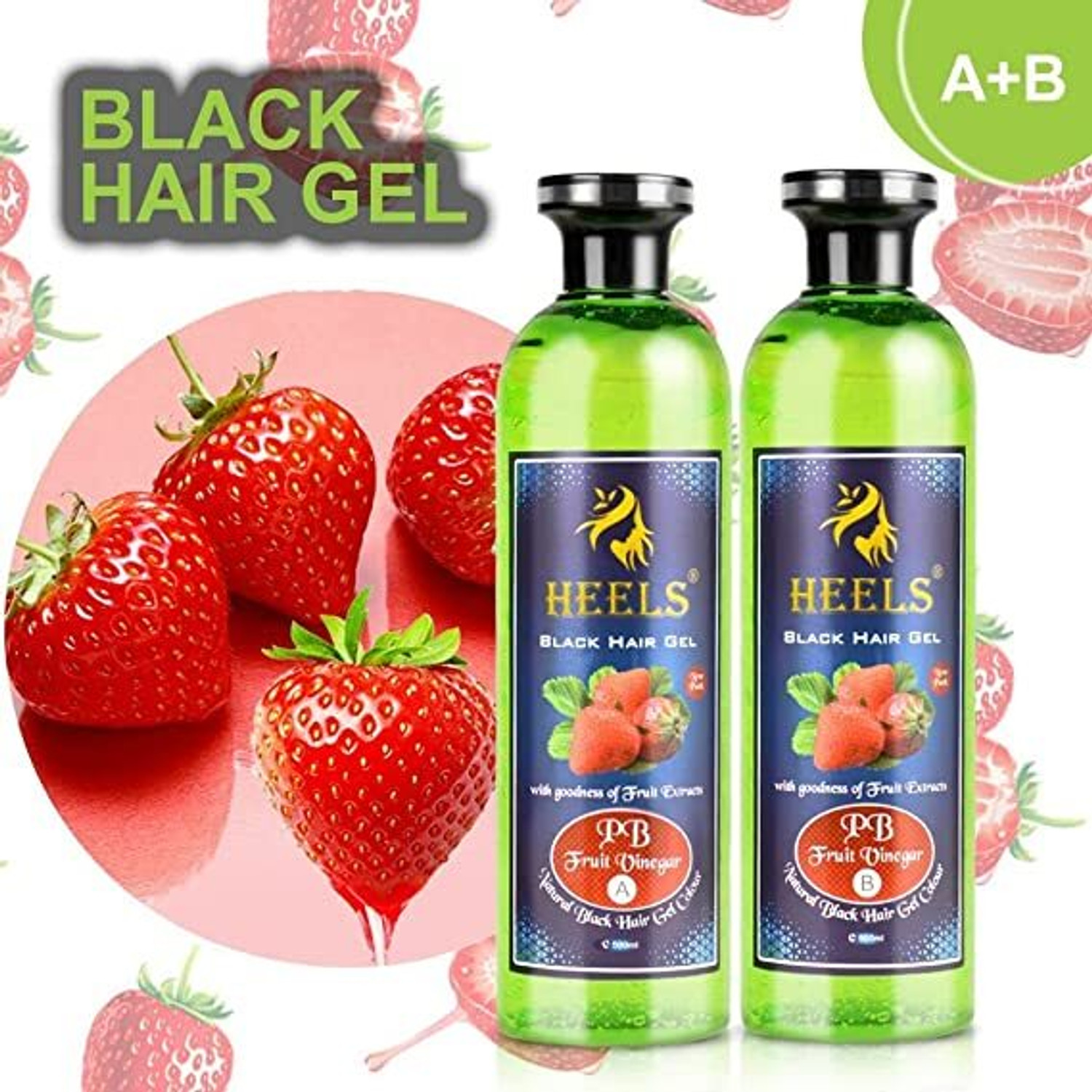 Image of heels Luxuria Fruit Vinegar Gel Hair Color, Natural Black Color Dye , Black